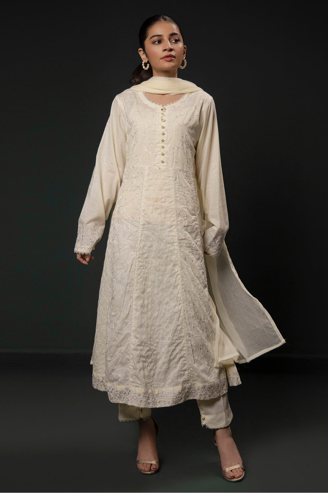 Zellbury | Summer Pret | Embroidered Kurta Dupatta Trouser - 3332 -  Zellbury Women Signature Pret - Original Designer Dress - House of Maryam