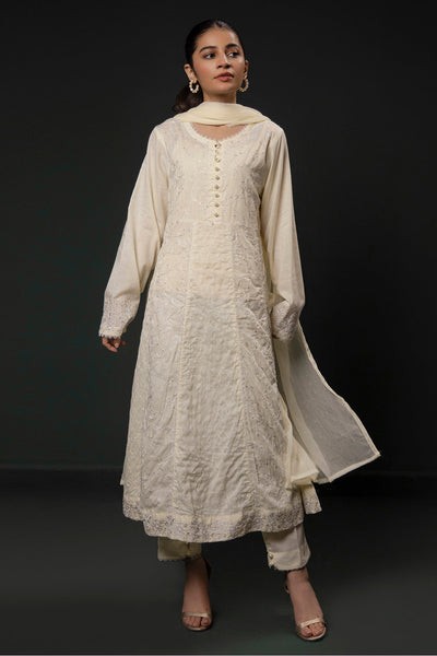 Zellbury | Summer Pret | Embroidered Kurta Dupatta Trouser - 3332 -  Zellbury Women Signature Pret - Original Designer Dress - House of Maryam