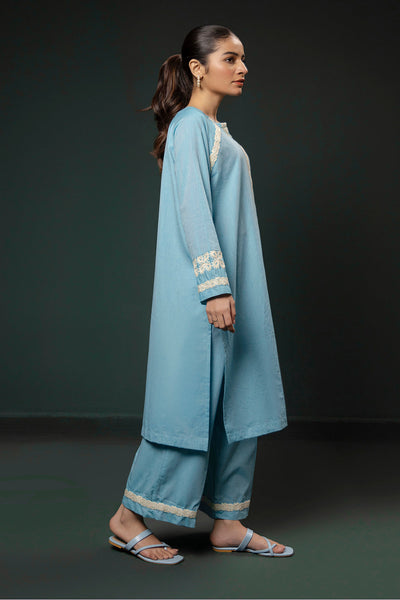 Zellbury | Summer Pret | Embroidered Kurta Trouser - 0977 -  Zellbury Women Signature Pret - Original Designer Dress - House of Maryam