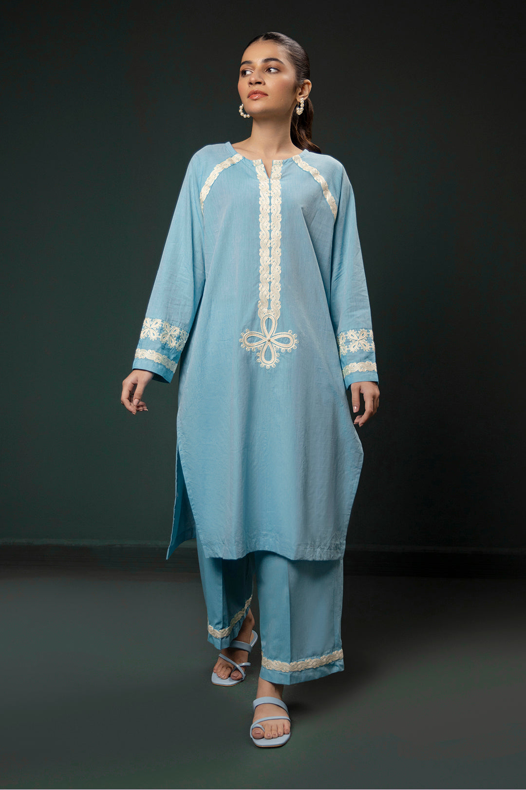 Zellbury | Summer Pret | Embroidered Kurta Trouser - 0977 -  Zellbury Women Signature Pret - Original Designer Dress - House of Maryam