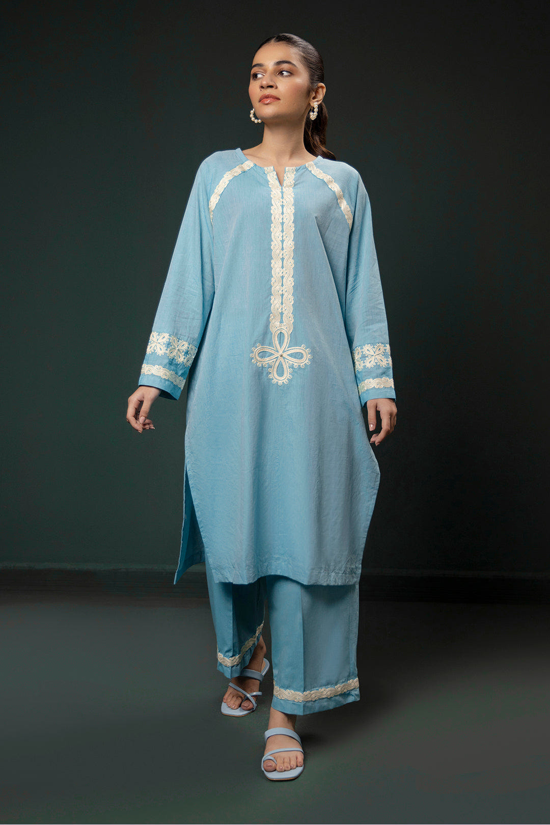 Zellbury | Summer Pret | Embroidered Kurta Trouser - 0977 -  Zellbury Women Signature Pret - Original Designer Dress - House of Maryam