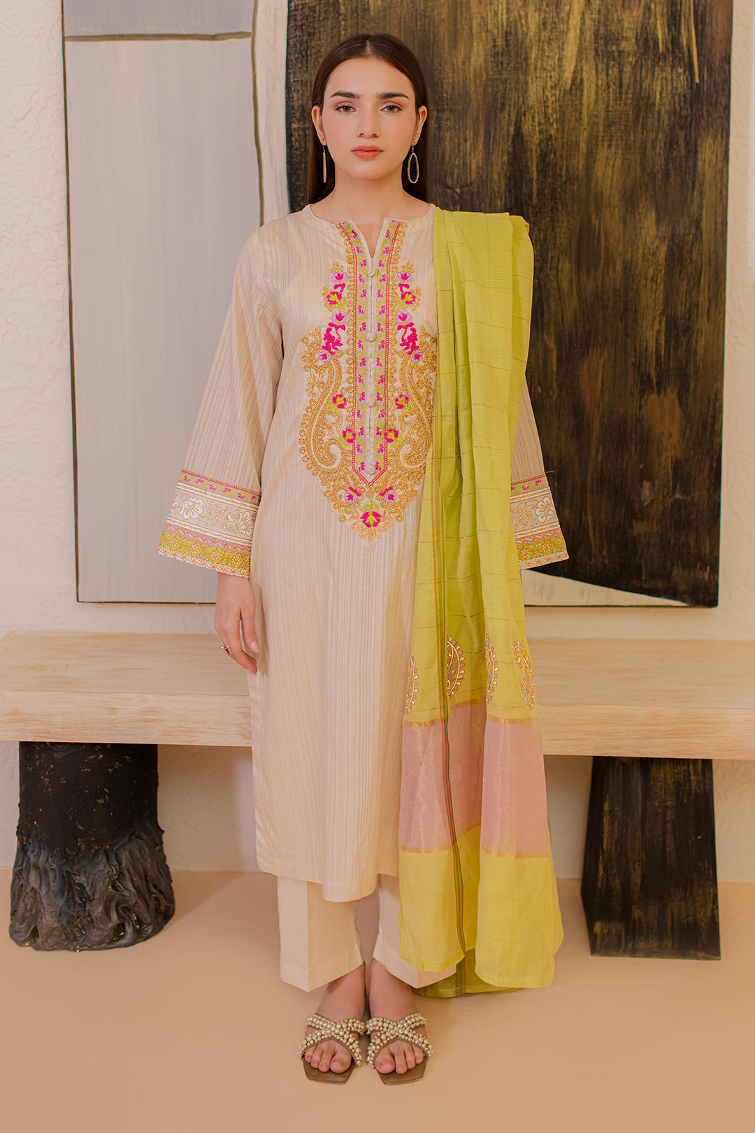 Zellbury | Summer Pret | Embroidered Kurta Dupatta - 1094 -  Zellbury Women Signature Pret - Original Designer Dress - House of Maryam