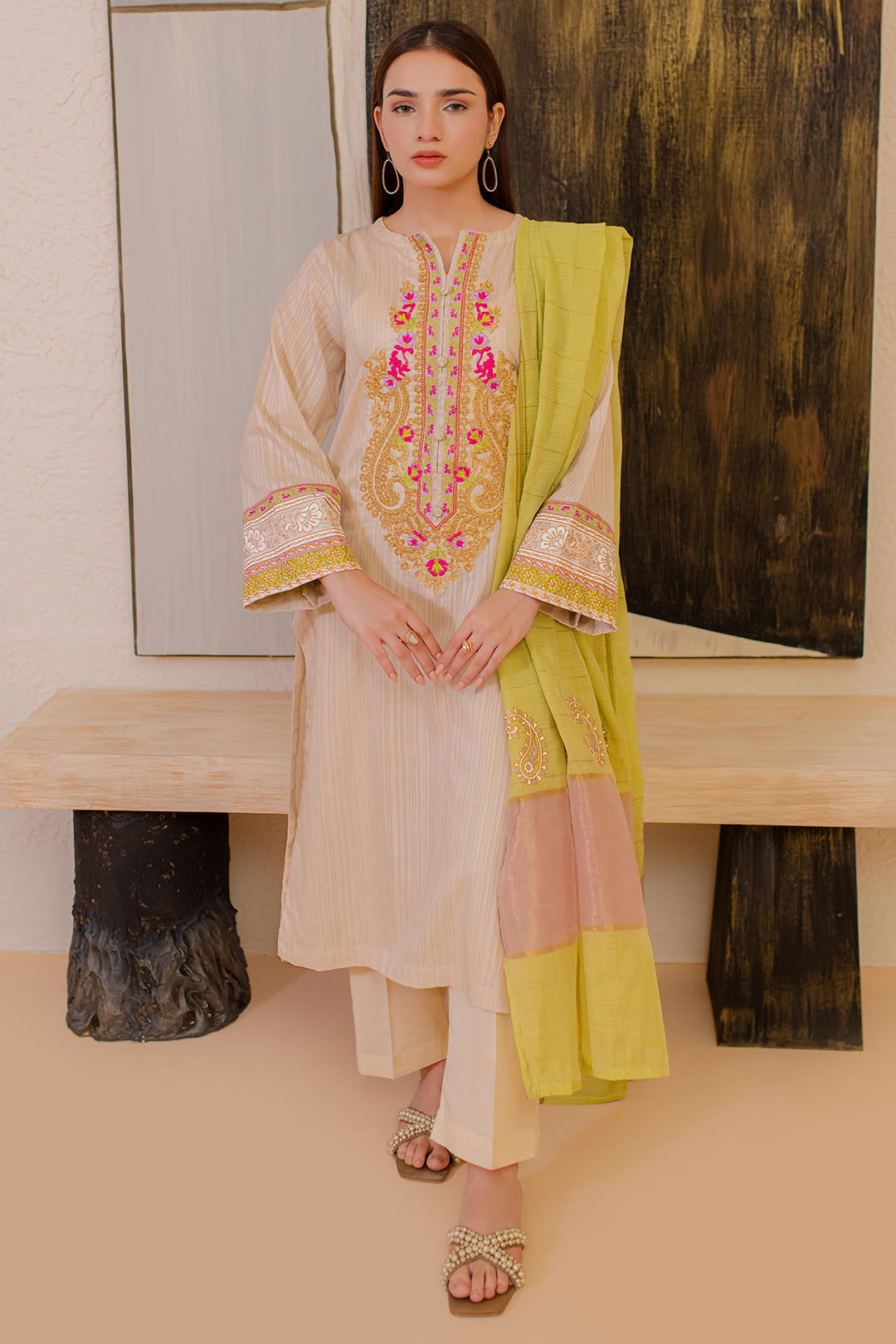 Zellbury | Summer Pret | Embroidered Kurta Dupatta - 1094 -  Zellbury Women Signature Pret - Original Designer Dress - House of Maryam