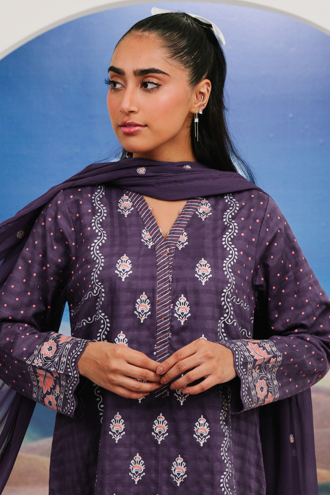 Zellbury | Summer Pret | Kurta Dupatta Trouser - 1102 -  Zellbury Women Signature Pret - Original Designer Dress - House of Maryam