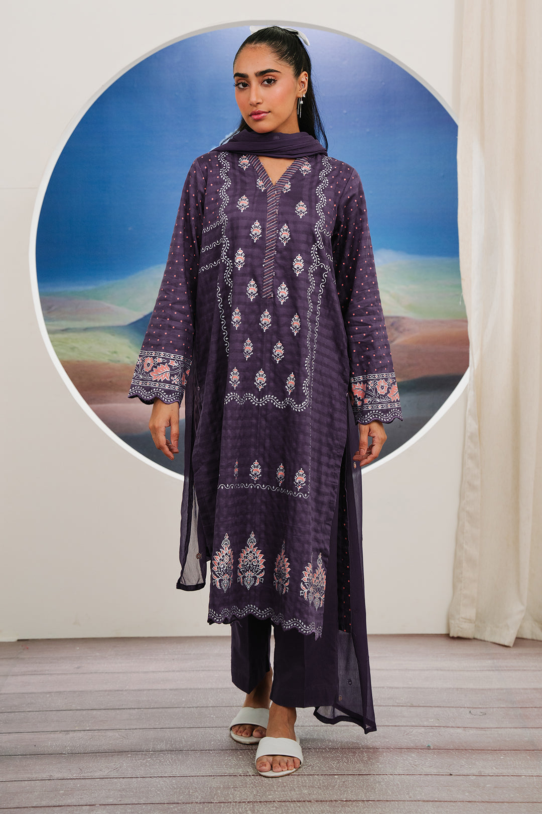 Zellbury | Summer Pret | Kurta Dupatta Trouser - 1102 -  Zellbury Women Signature Pret - Original Designer Dress - House of Maryam