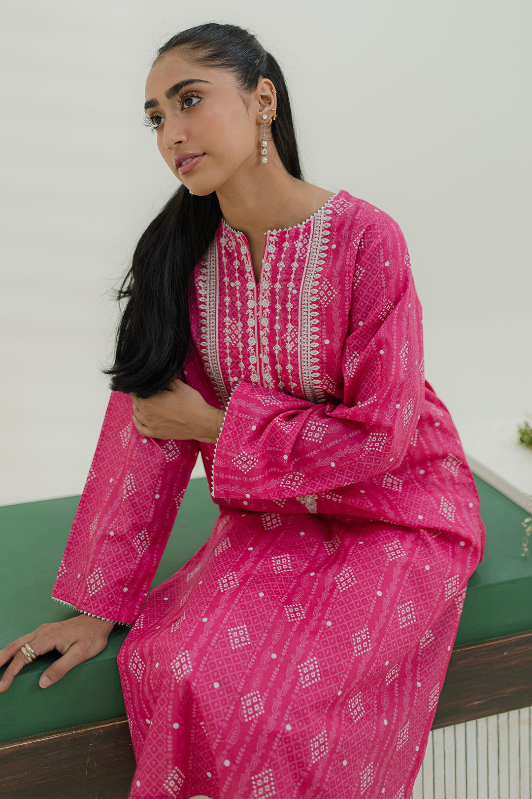 Zellbury | Summer Pret | Embroidered Kurta - 1853 -  Zellbury Women Essential Pret - Original Designer Dress - House of Maryam