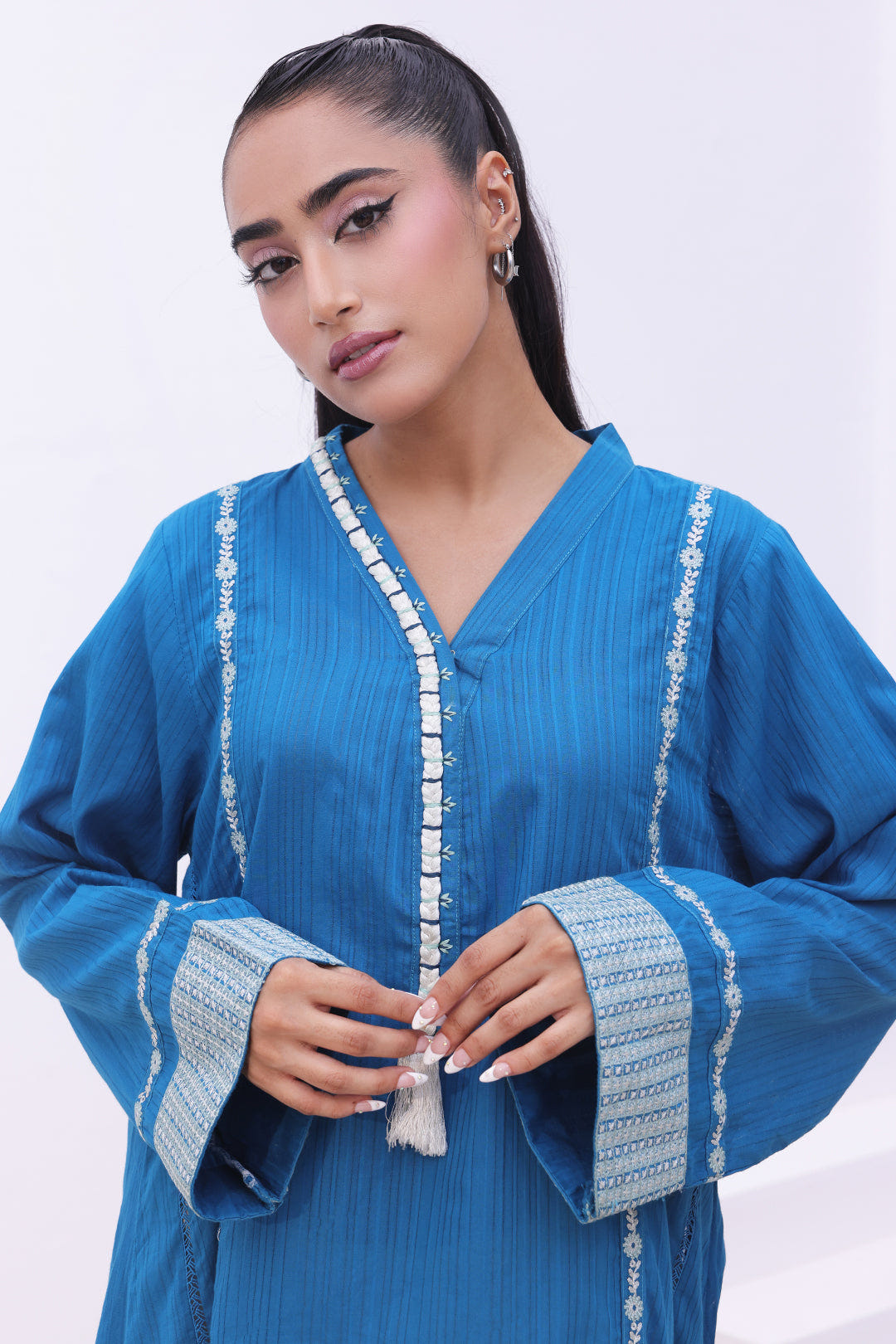Zellbury | Summer Pret | Embroidered Kurta - 1864 -  Zellbury Women Signature Pret - Original Designer Dress - House of Maryam