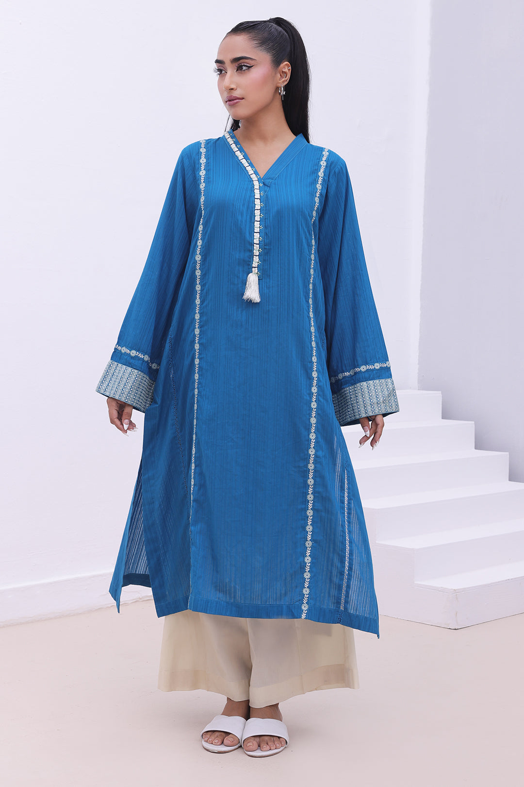Zellbury | Summer Pret | Embroidered Kurta - 1864 -  Zellbury Women Signature Pret - Original Designer Dress - House of Maryam