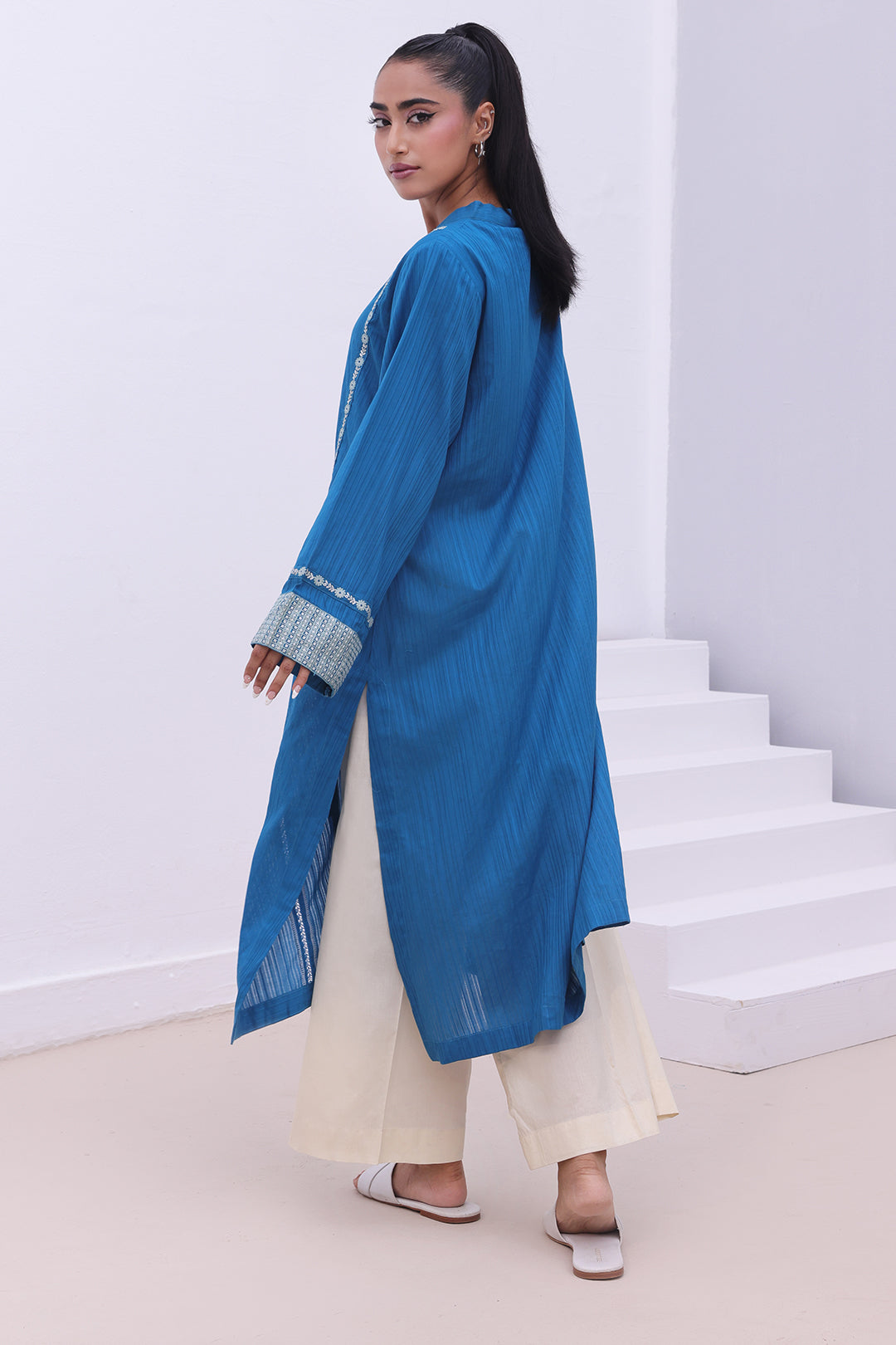 Zellbury | Summer Pret | Embroidered Kurta - 1864 -  Zellbury Women Signature Pret - Original Designer Dress - House of Maryam