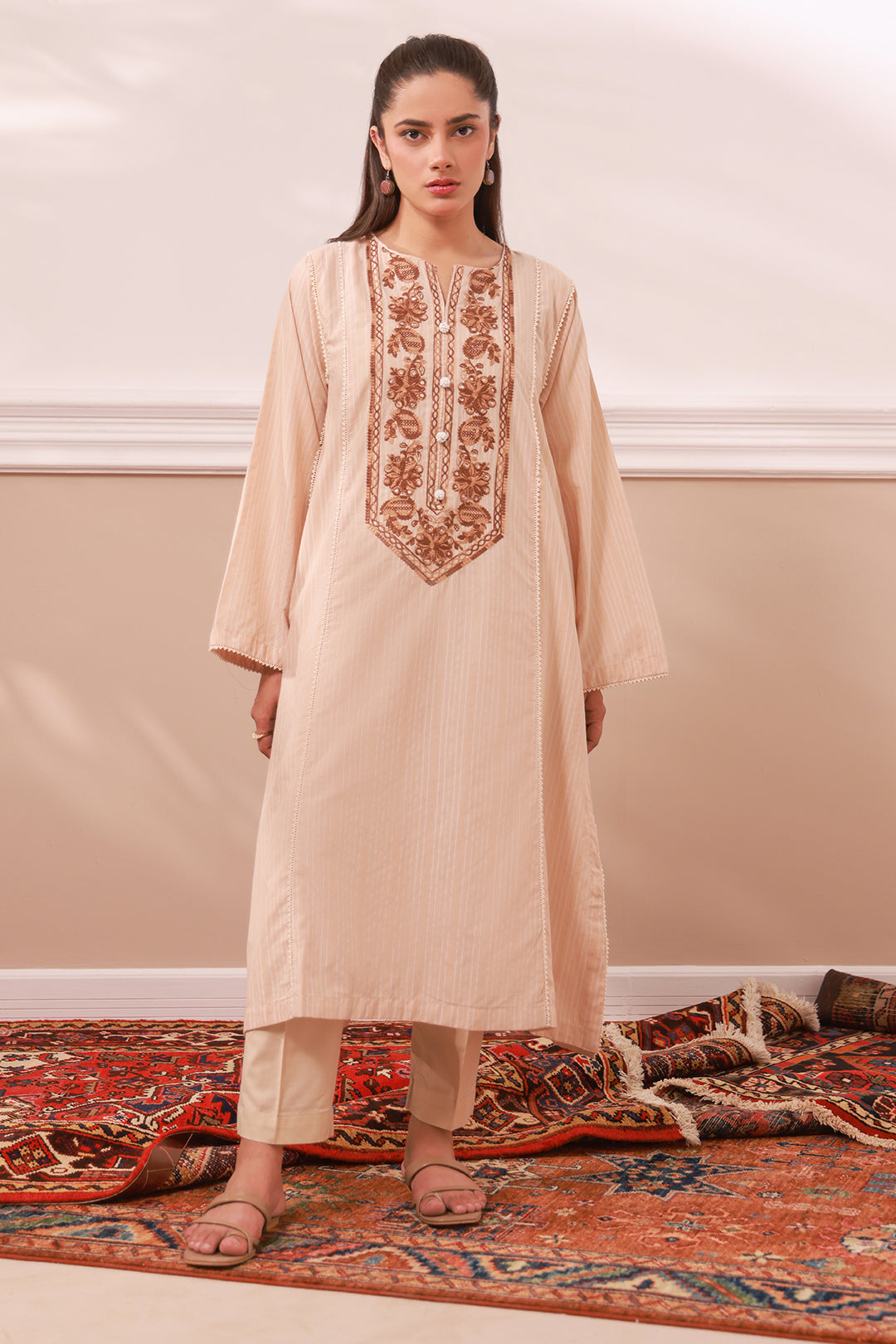 Zellbury | Summer Pret | Embroidered Kurta - 1866 -  Zellbury Women Signature Pret - Original Designer Dress - House of Maryam