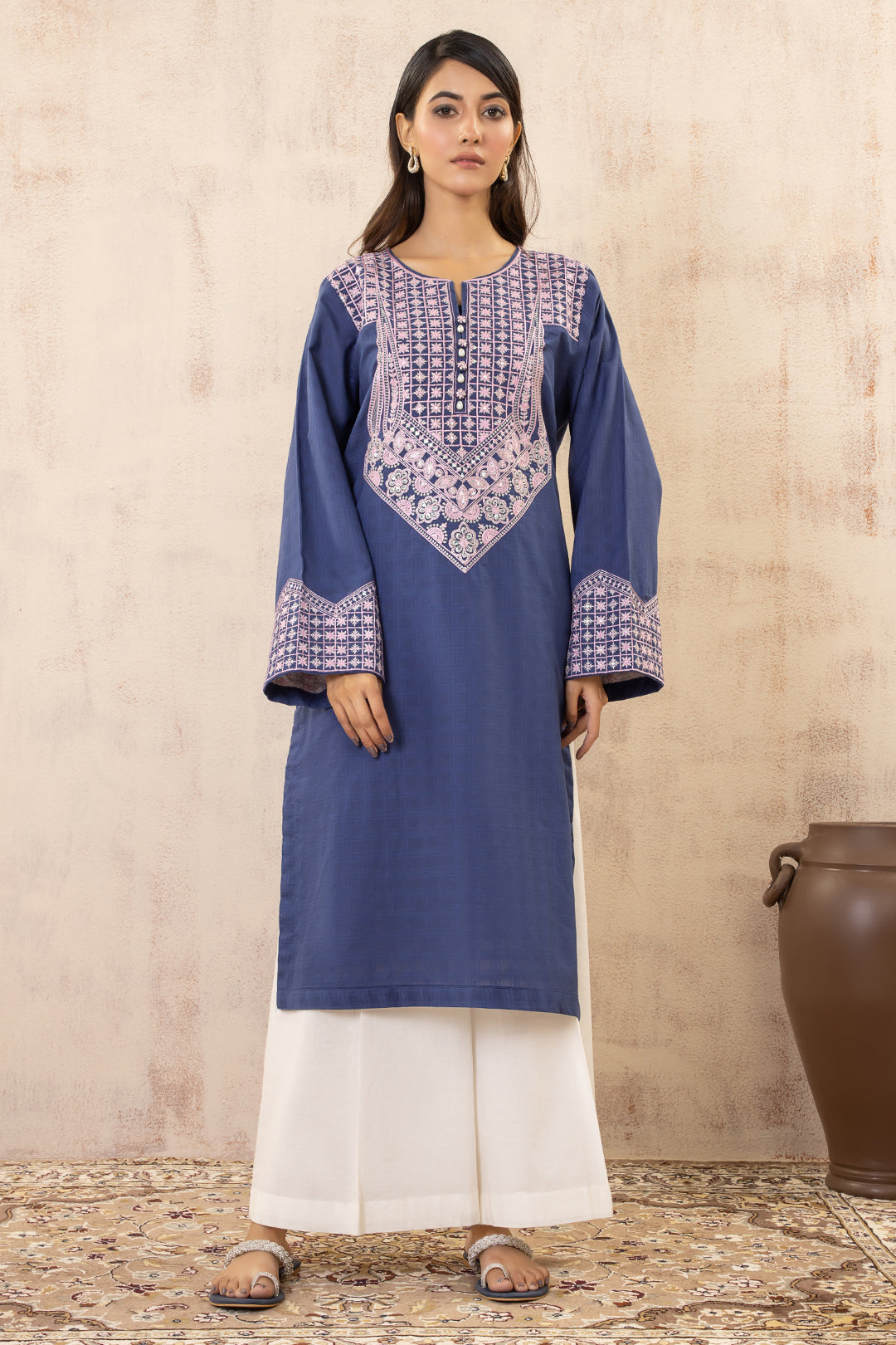 Zellbury | Summer Pret | Embroidered Kurta - 2014 -  Zellbury Women Signature Pret - Original Designer Dress - House of Maryam