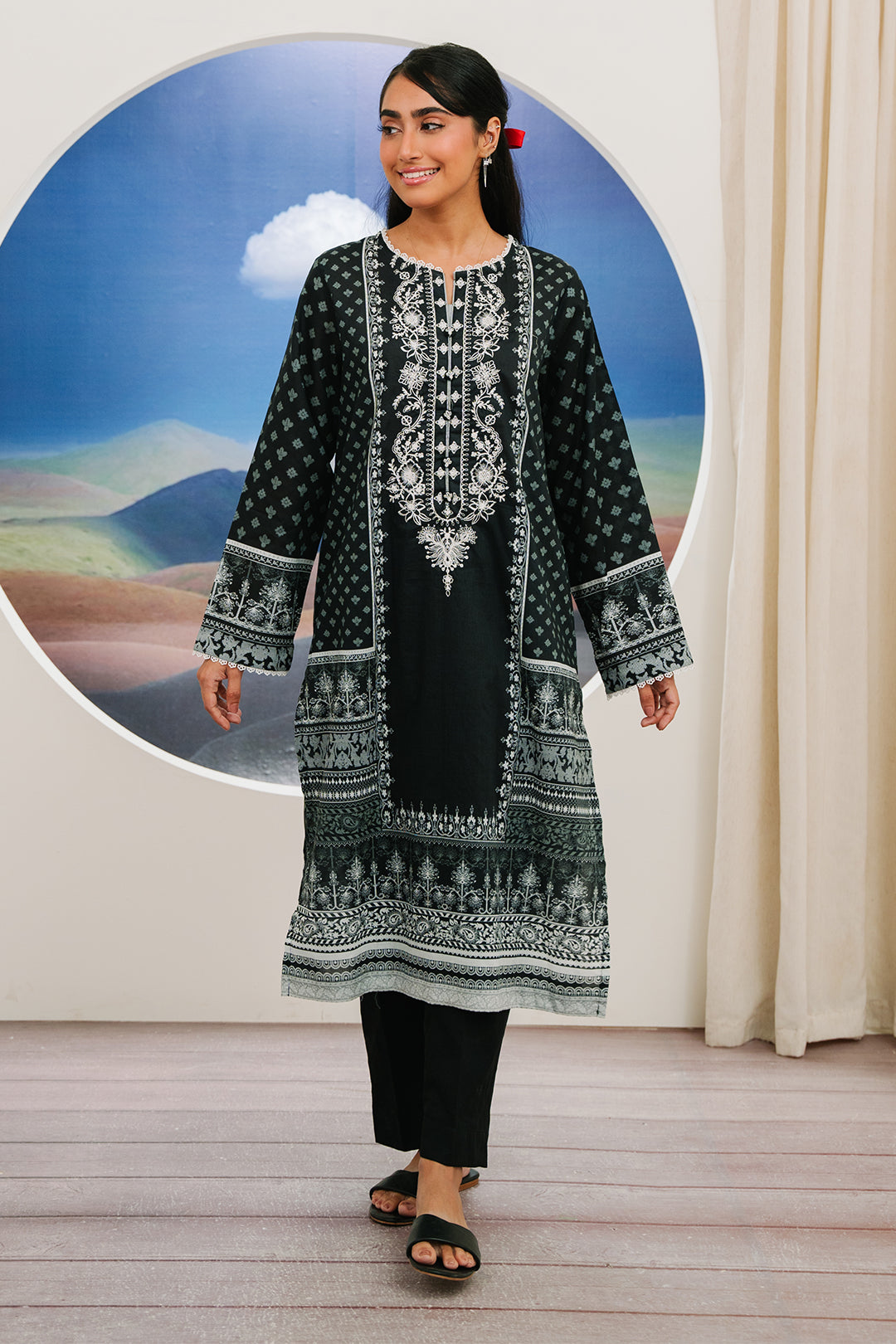 Zellbury | Summer Pret | Embroidered Kurta - 2042 -  Zellbury Women Essential Pret - Original Designer Dress - House of Maryam