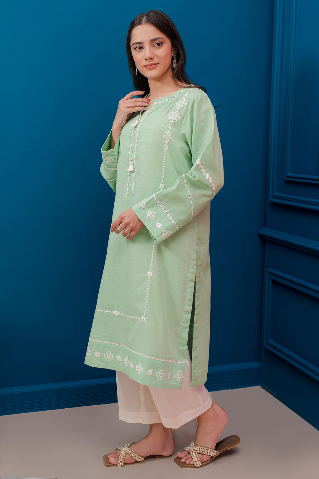 Zellbury | Summer Pret | Embroidered Kurta - 2049 -  Zellbury Women Signature Pret - Original Designer Dress - House of Maryam
