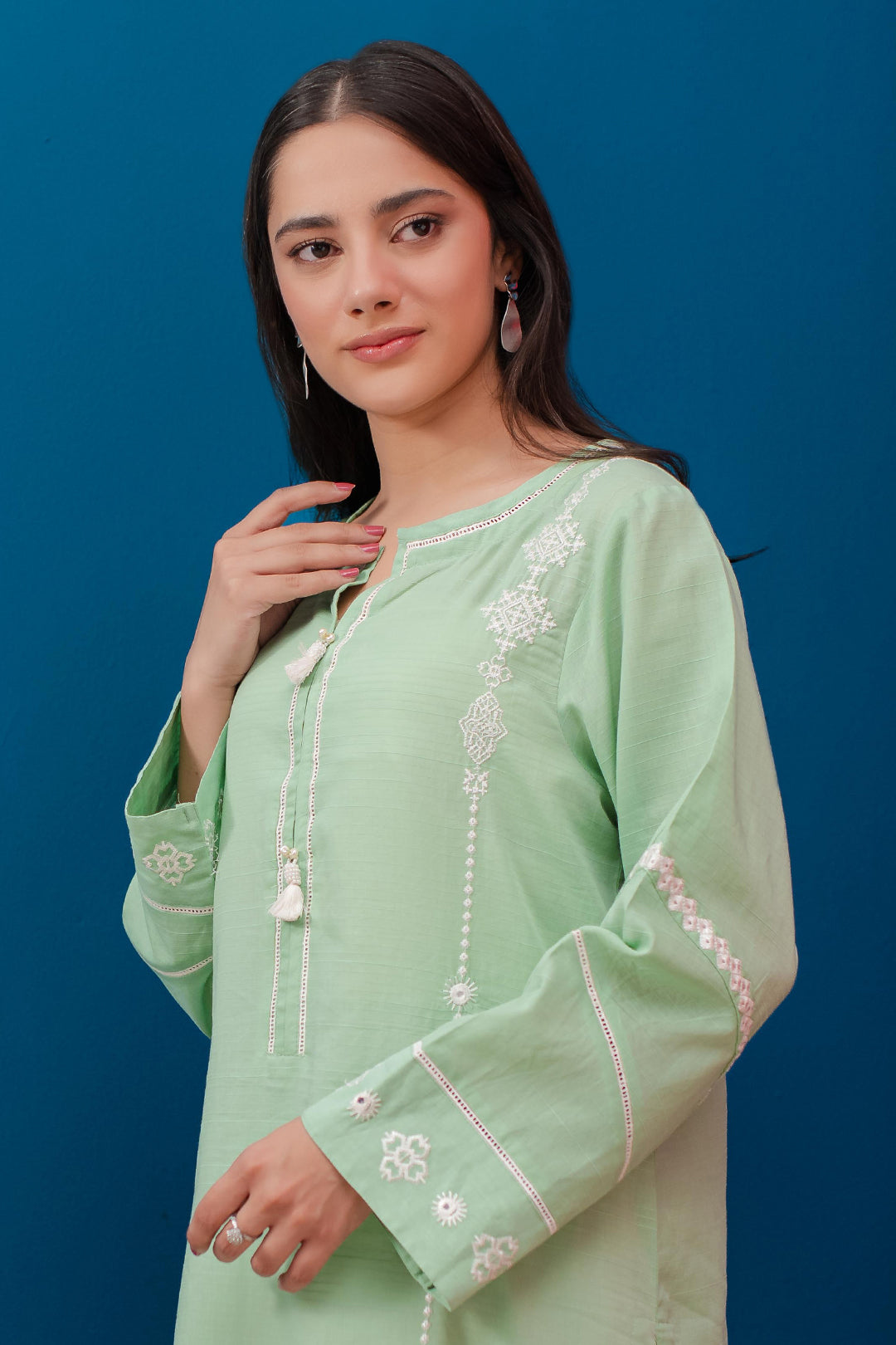 Zellbury | Summer Pret | Embroidered Kurta - 2049 -  Zellbury Women Signature Pret - Original Designer Dress - House of Maryam