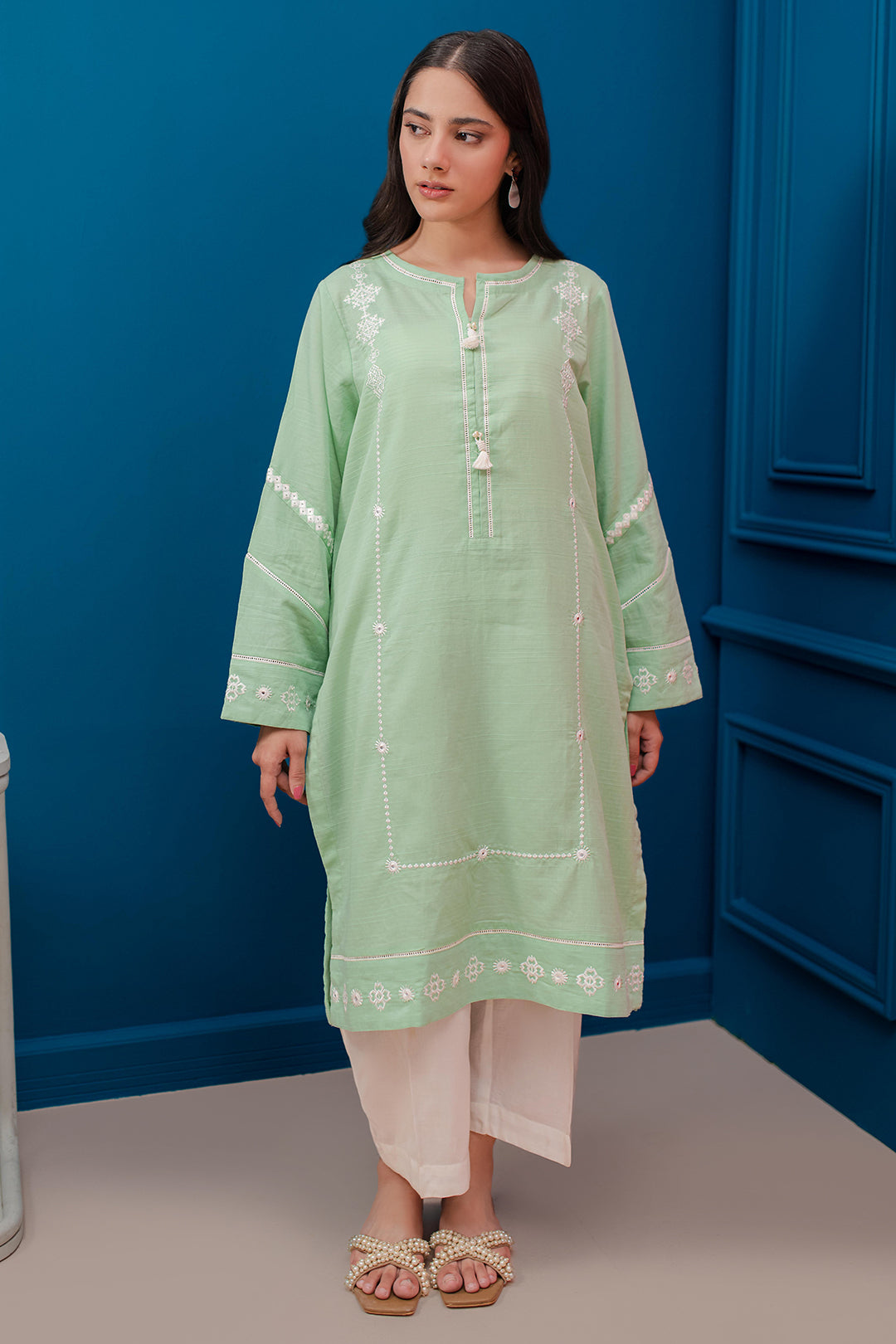 Zellbury | Summer Pret | Embroidered Kurta - 2049 -  Zellbury Women Signature Pret - Original Designer Dress - House of Maryam