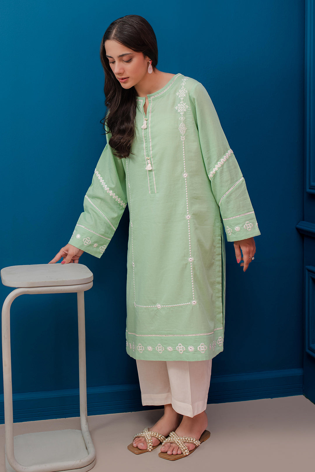 Zellbury | Summer Pret | Embroidered Kurta - 2049 -  Zellbury Women Signature Pret - Original Designer Dress - House of Maryam
