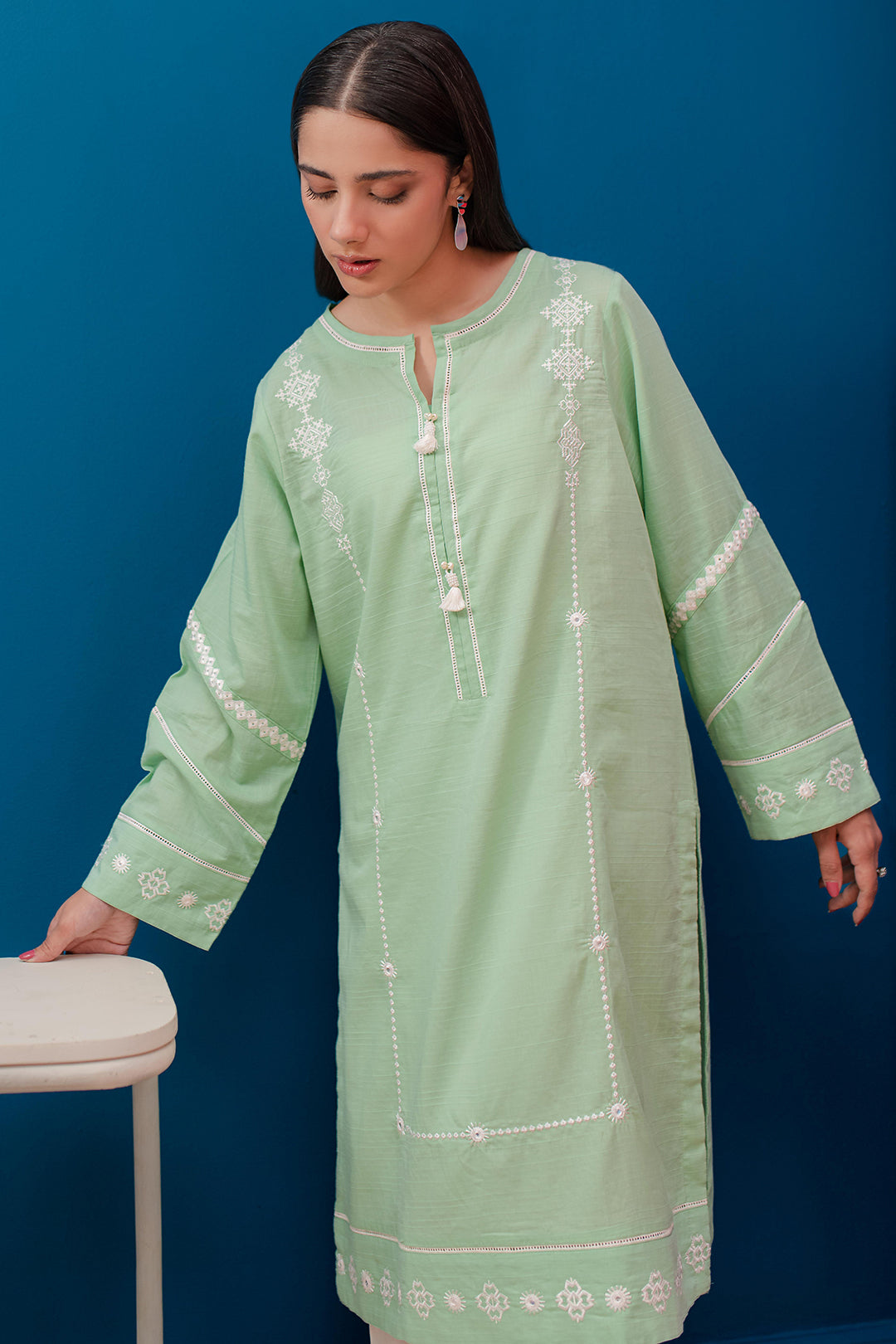 Zellbury | Summer Pret | Embroidered Kurta - 2049 -  Zellbury Women Signature Pret - Original Designer Dress - House of Maryam