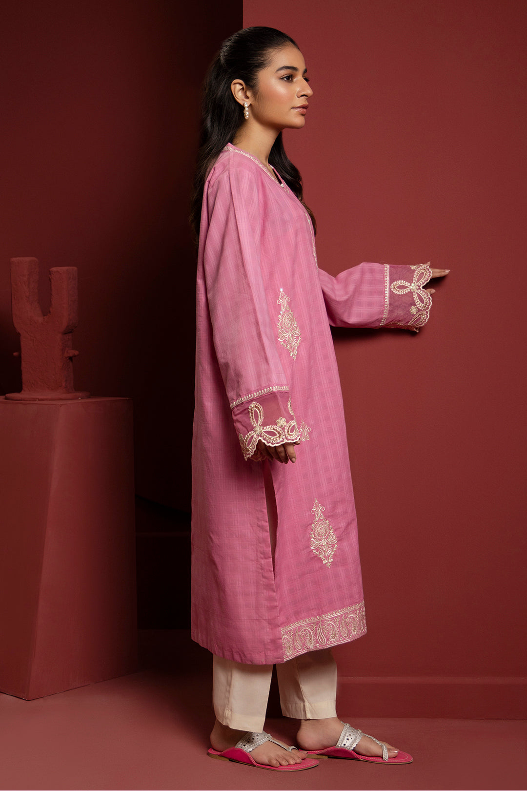 Zellbury | Summer Pret | Embroidered Kurta - 2056 -  Zellbury Women Signature Pret - Original Designer Dress - House of Maryam