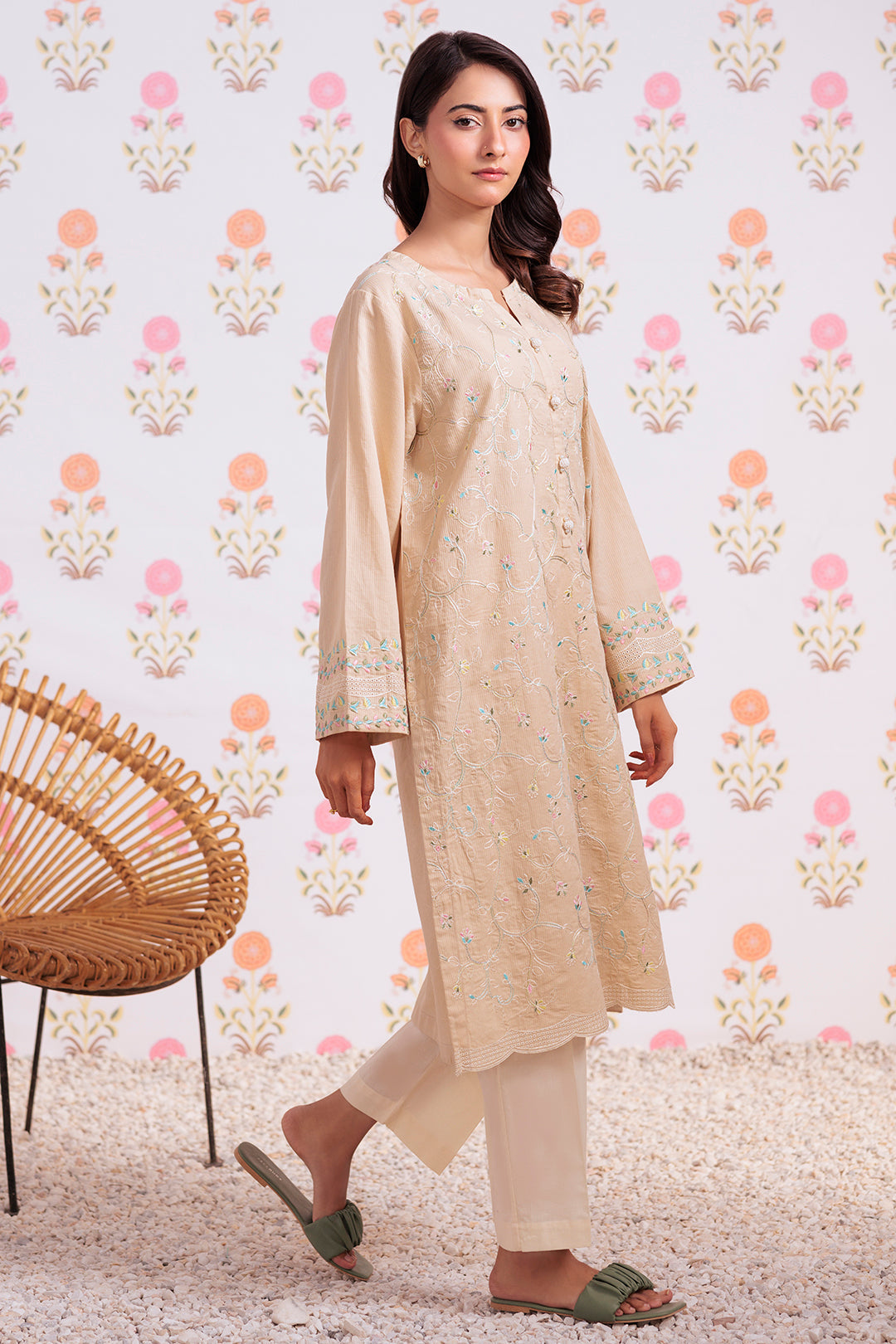 Zellbury | Summer Pret | Embroidered Kurta - 2140 -  Zellbury Women Signature Pret - Original Designer Dress - House of Maryam