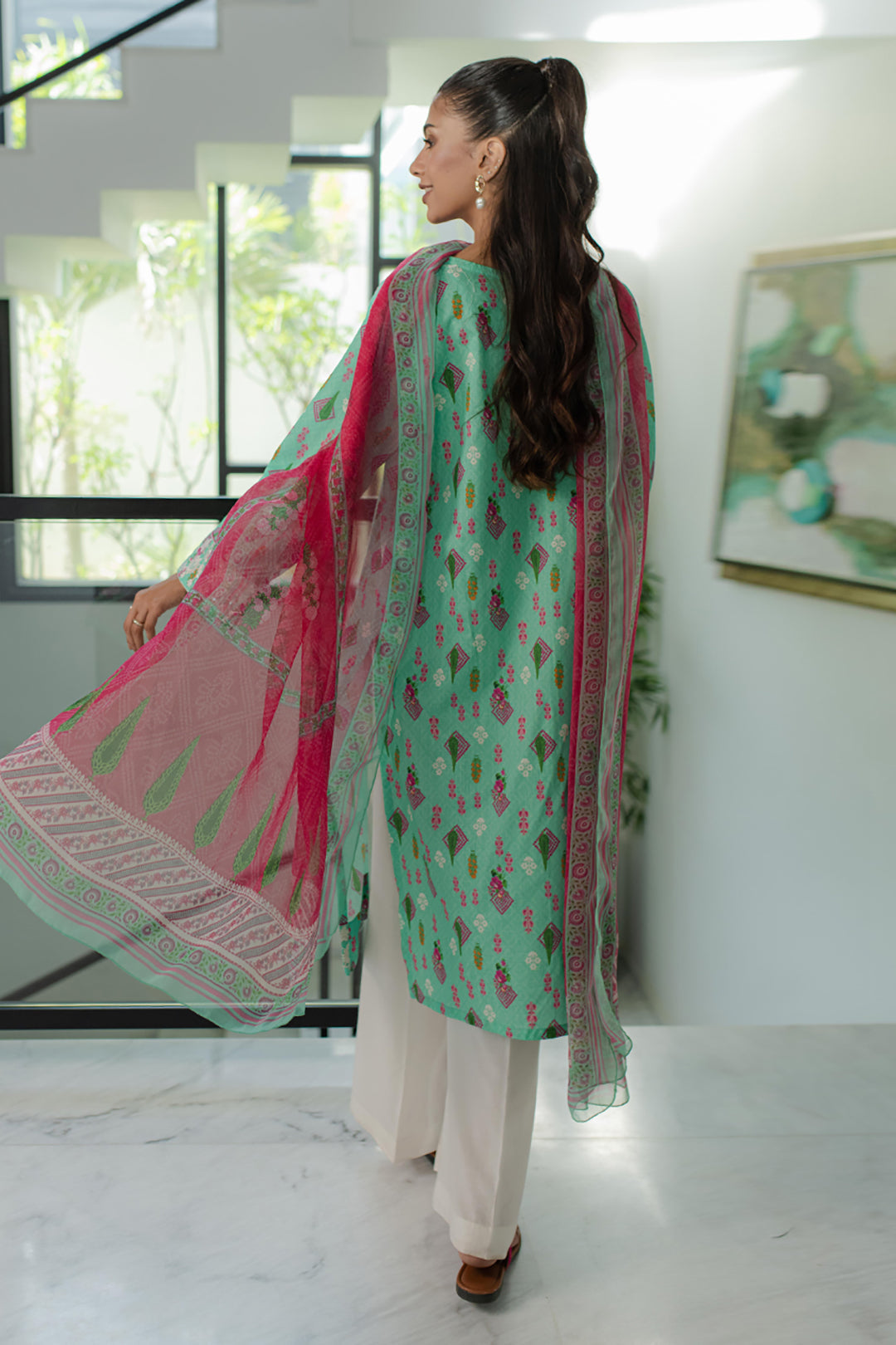 Zellbury | Summer Pret | Embroidered Kurta Dupatta - 1704 -  Zellbury Women Essential Pret - Original Designer Dress - House of Maryam