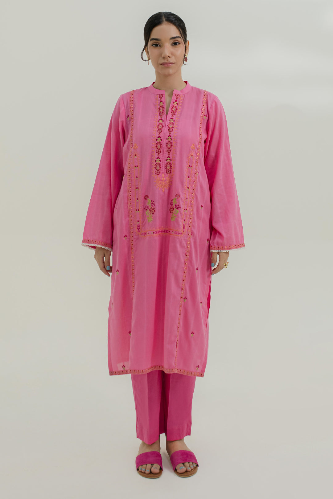 Zellbury | Summer Pret | Embroidered Kurta Trouser - 1734 -  Zellbury Women Essential Pret - Original Designer Dress - House of Maryam