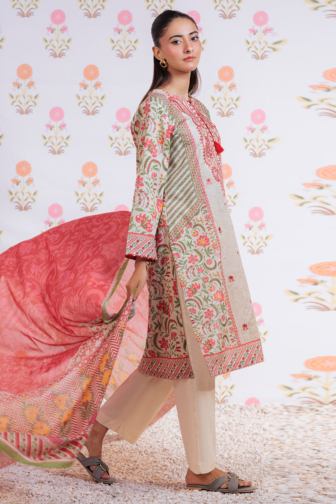 Zellbury | Summer Pret | Embroidered Kurta Dupatta - 1895 -  Zellbury Women Essential Pret - Original Designer Dress - House of Maryam