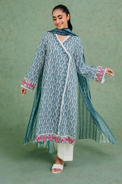 Zellbury | Summer Pret | Embroidered  Kurta Dupatta - 1897 -  Zellbury Women Essential Pret - Original Designer Dress - House of Maryam