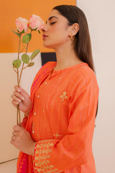 Zellbury | Summer Pret | Embroidered Kurta Dupatta - 1899 -  Zellbury Women Essential Pret - Original Designer Dress - House of Maryam