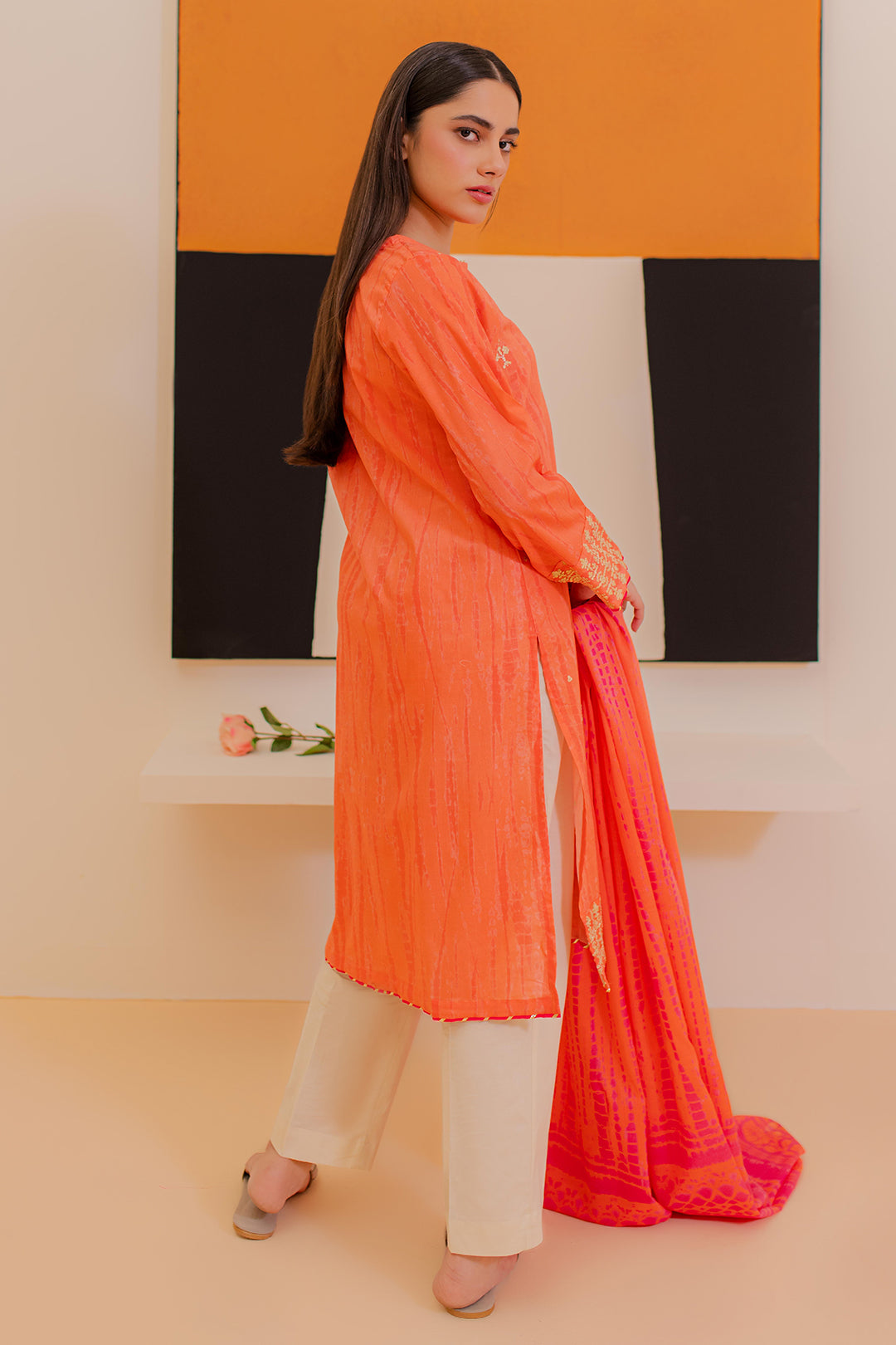 Zellbury | Summer Pret | Embroidered Kurta Dupatta - 1899 -  Zellbury Women Essential Pret - Original Designer Dress - House of Maryam