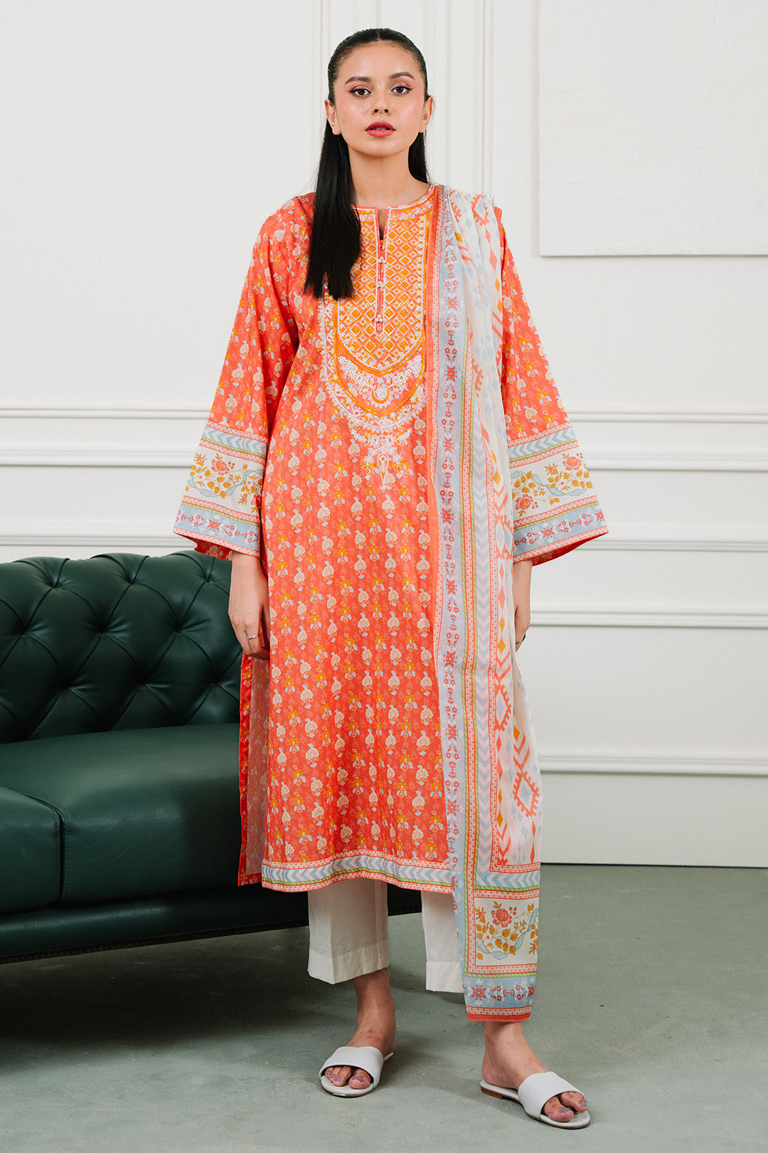 Zellbury | Summer Pret | Embroidered  Kurta Dupatta - 1902