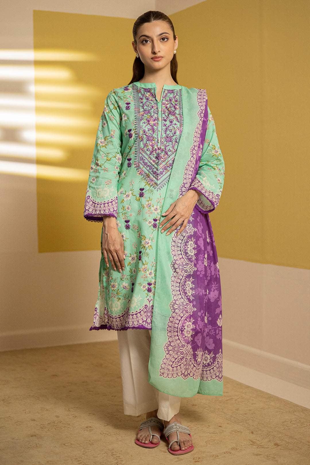Zellbury | Summer Pret | Embroidered Kurta Dupatta - 1903 -  Zellbury Women Essential Pret - Original Designer Dress - House of Maryam