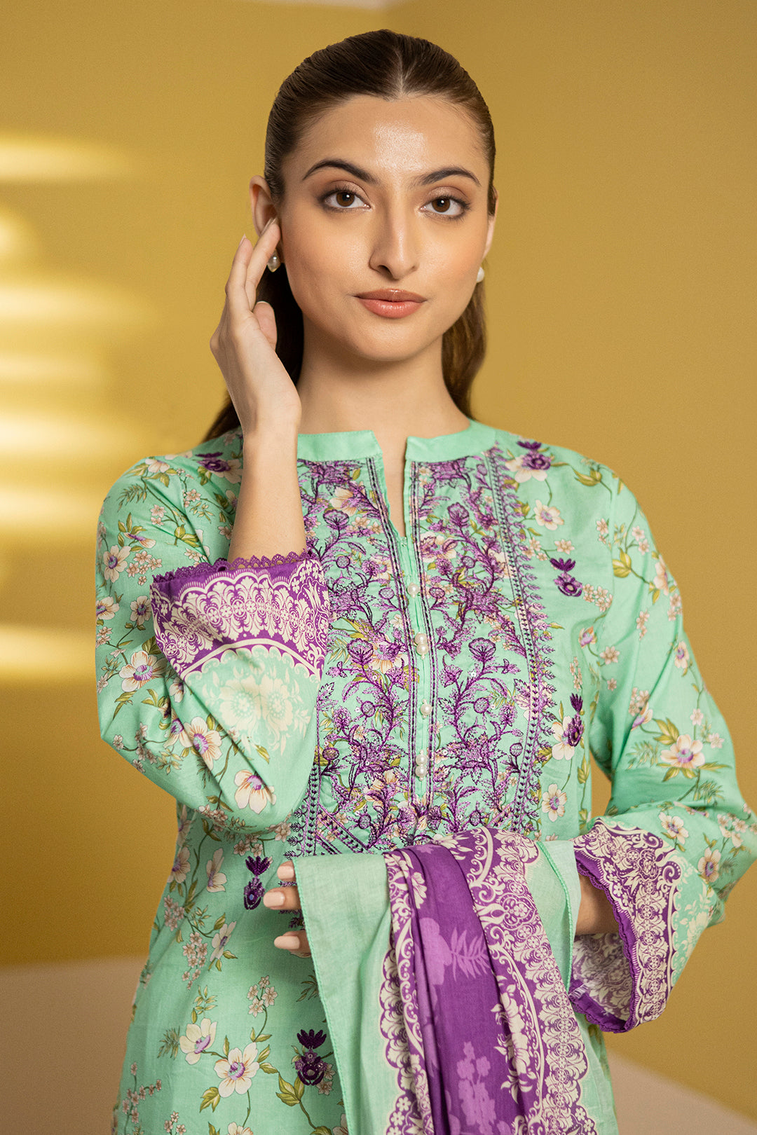 Zellbury | Summer Pret | Embroidered Kurta Dupatta - 1903 -  Zellbury Women Essential Pret - Original Designer Dress - House of Maryam