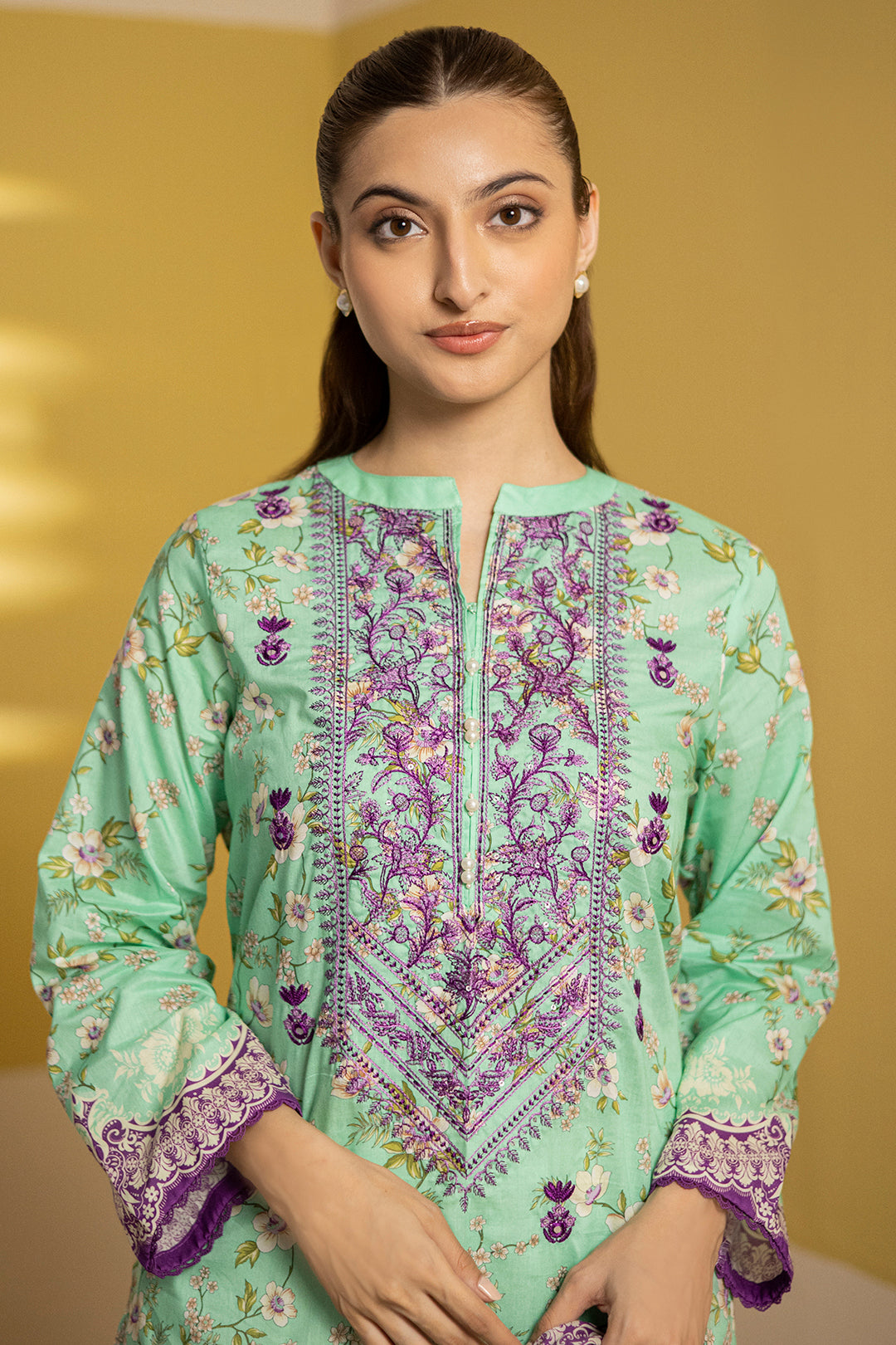 Zellbury | Summer Pret | Embroidered Kurta Dupatta - 1903 -  Zellbury Women Essential Pret - Original Designer Dress - House of Maryam