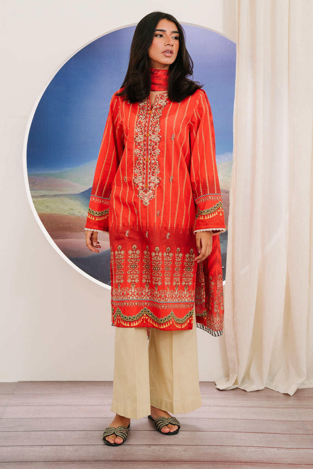 Zellbury | Summer Pret | Embroidered Kurta Dupatta - 1904 -  Zellbury Women Essential Pret - Original Designer Dress - House of Maryam