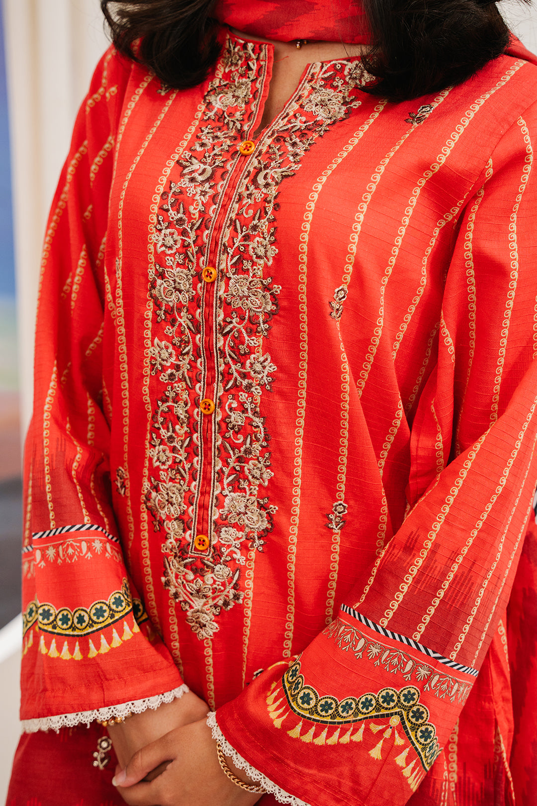 Zellbury | Summer Pret | Embroidered Kurta Dupatta - 1904 -  Zellbury Women Essential Pret - Original Designer Dress - House of Maryam