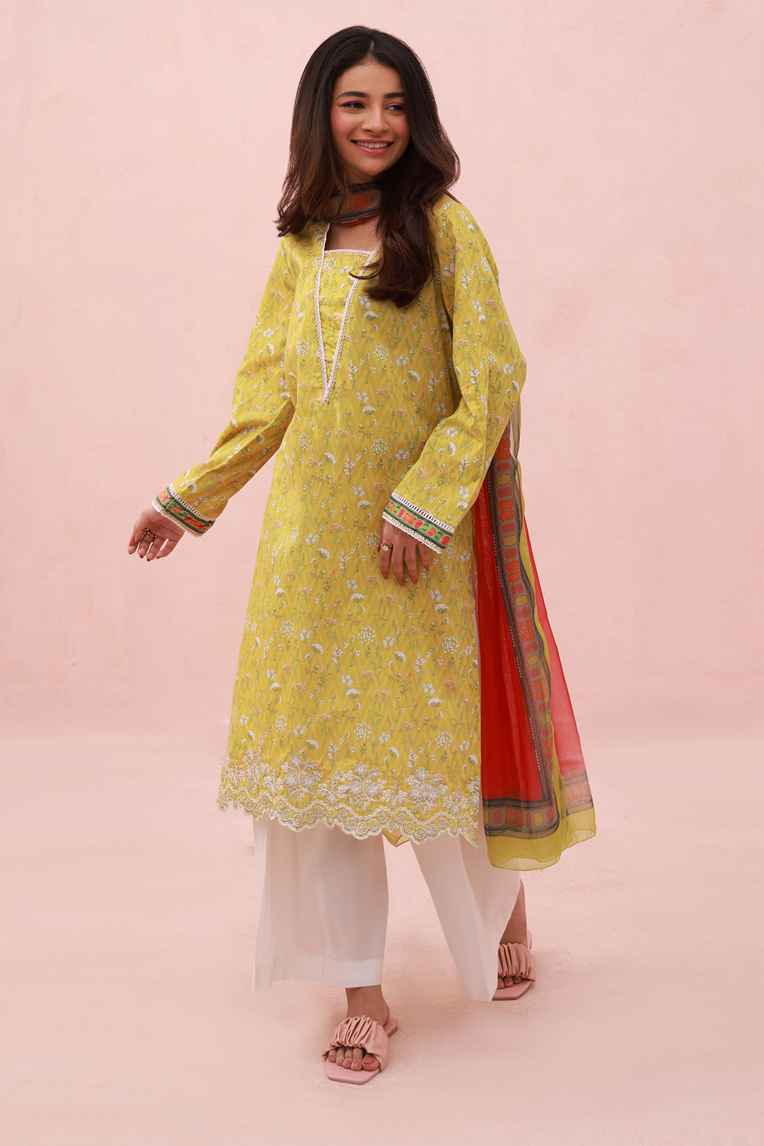 Zellbury | Summer Pret | Embroidered Kurta Dupatta - 1905 -  Zellbury Women Essential Pret - Original Designer Dress - House of Maryam