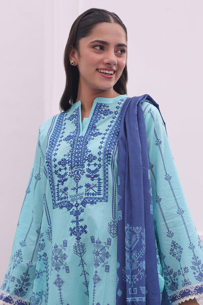 Zellbury | Summer Pret | Embroidered Kurta Dupatta - 1907 -  Zellbury Women Essential Pret - Original Designer Dress - House of Maryam