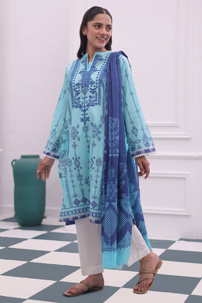 Zellbury | Summer Pret | Embroidered Kurta Dupatta - 1907 -  Zellbury Women Essential Pret - Original Designer Dress - House of Maryam