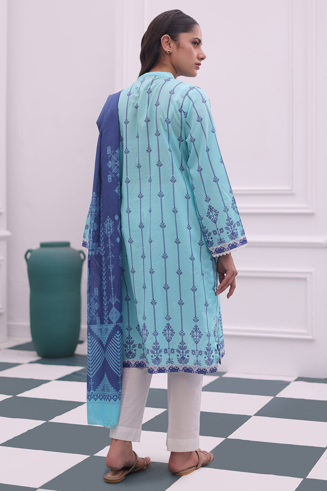 Zellbury | Summer Pret | Embroidered Kurta Dupatta - 1907 -  Zellbury Women Essential Pret - Original Designer Dress - House of Maryam
