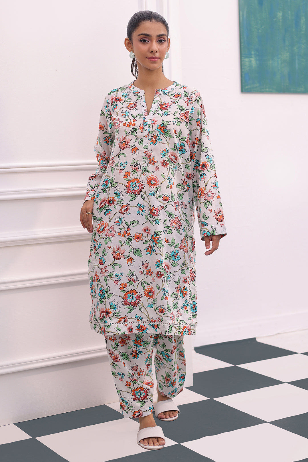 Zellbury | Summer Pret | Kurta Trouser - 1928 -  Zellbury Women Essential Pret - Original Designer Dress - House of Maryam