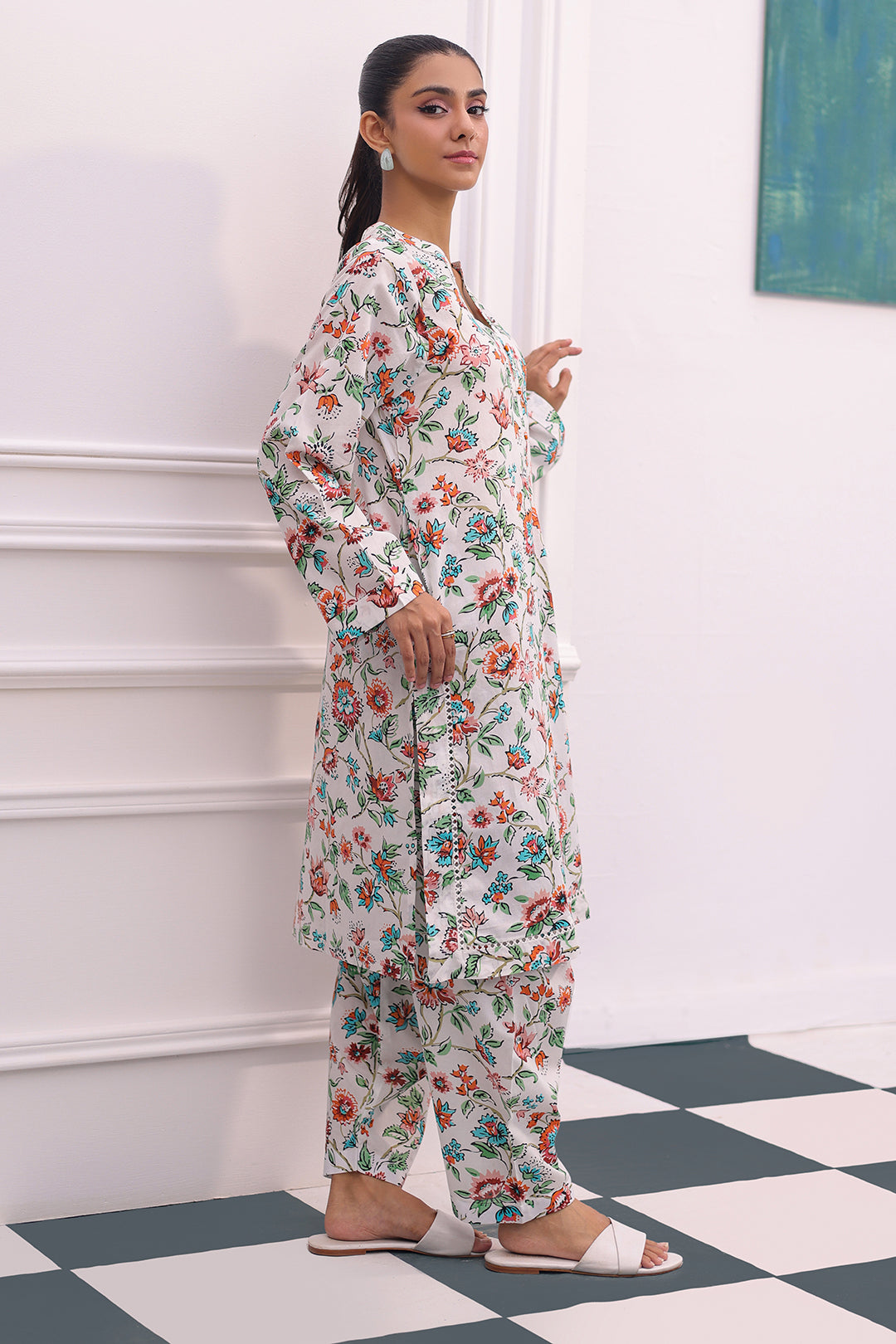 Zellbury | Summer Pret | Kurta Trouser - 1928 -  Zellbury Women Essential Pret - Original Designer Dress - House of Maryam