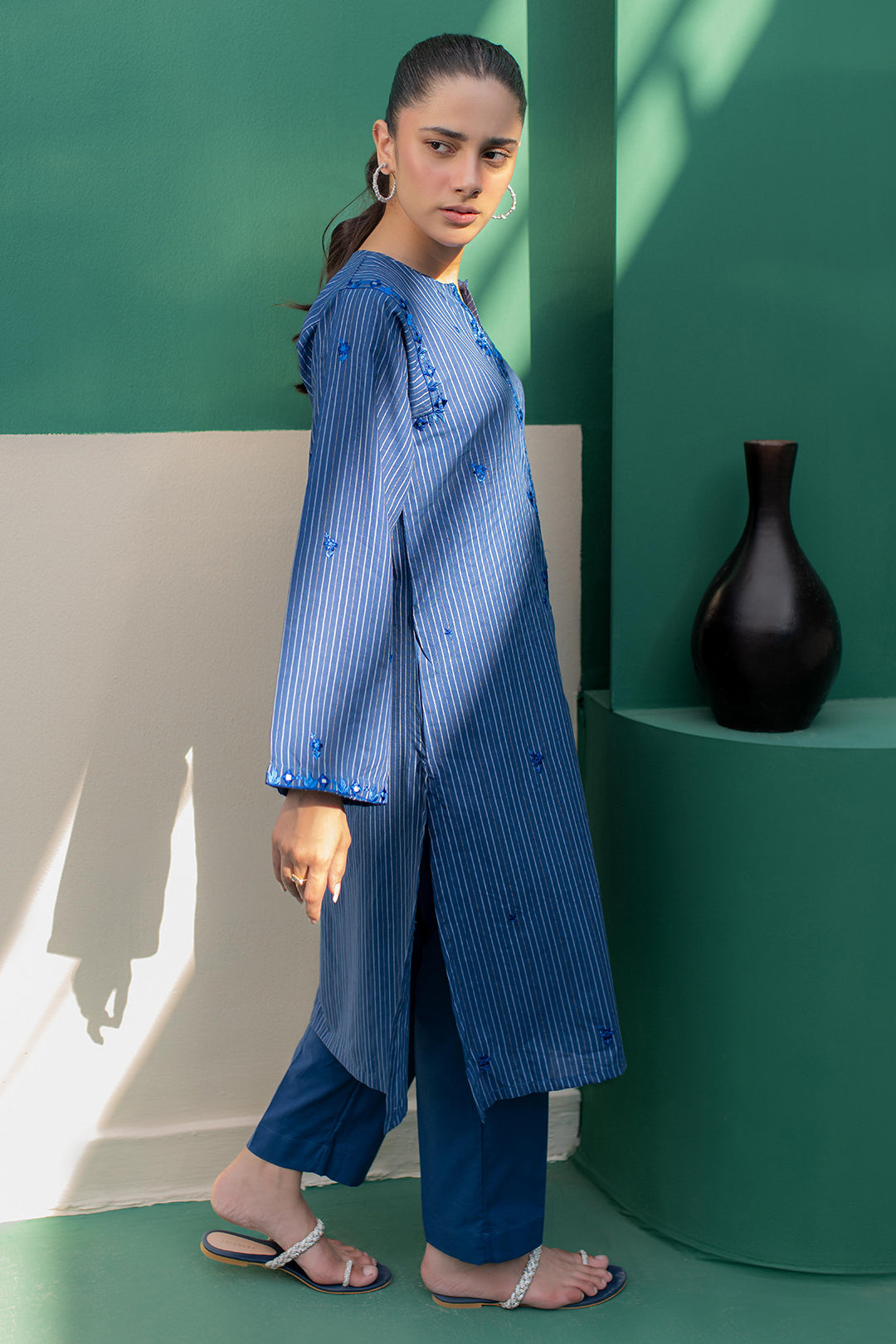 Zellbury | Summer Pret | Embroidered Kurta Trouser - 1932 -  Zellbury Women Essential Pret - Original Designer Dress - House of Maryam