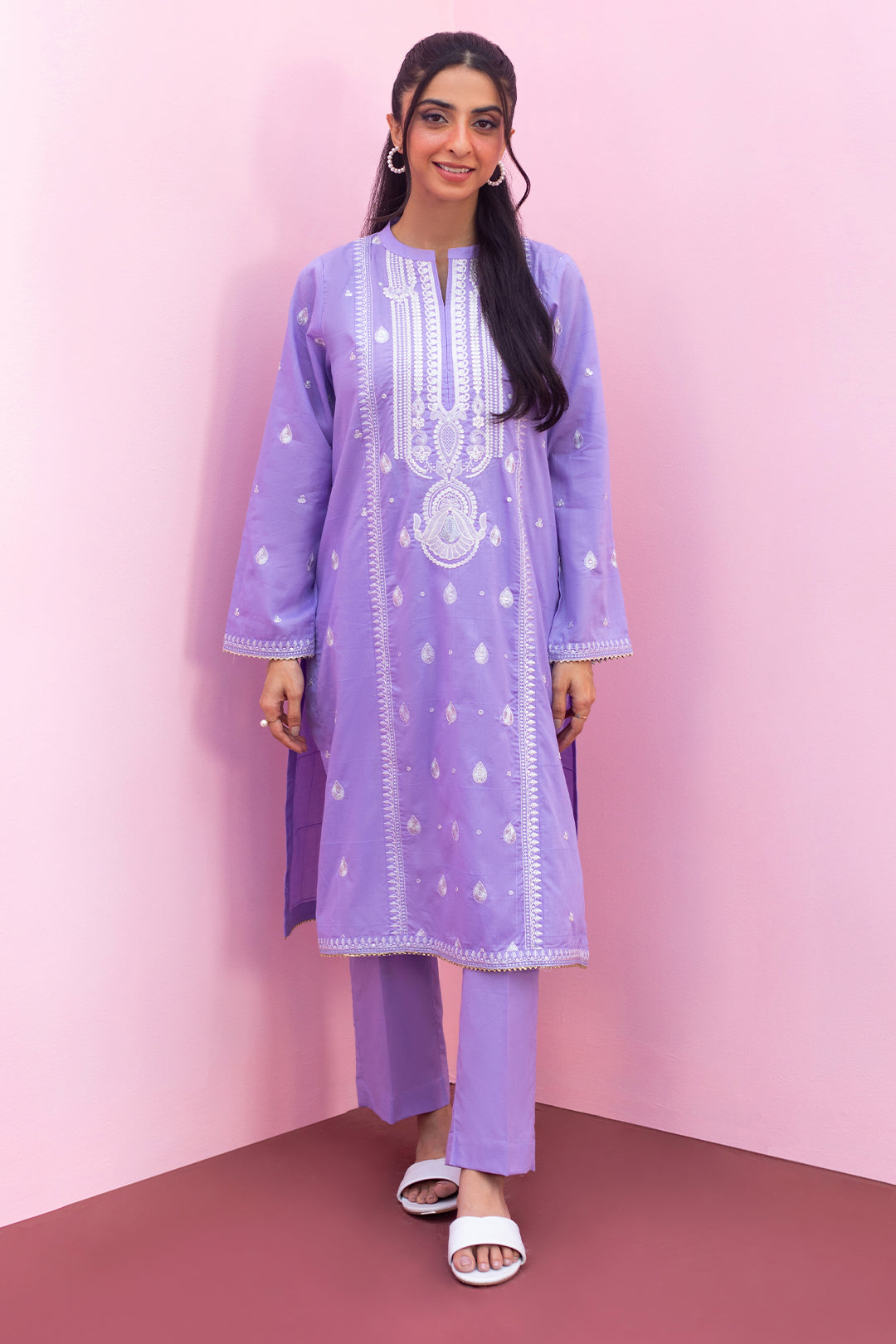Zellbury | Summer Pret | Embroidered Kurta Trouser - 1935 -  Zellbury Women Essential Pret - Original Designer Dress - House of Maryam