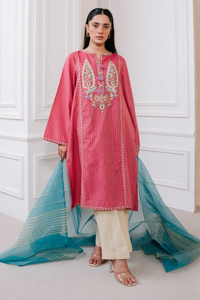 Zellbury | Summer Pret | Embroidered Kurta Dupatta - 1983 -  Zellbury Women Signature Pret - Original Designer Dress - House of Maryam