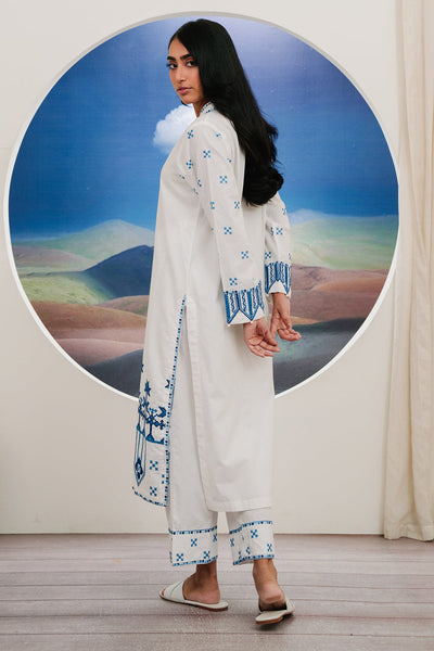 Zellbury | Summer Pret | Embroidered Kurta Trouser - 1984 -  Zellbury Women Signature Pret - Original Designer Dress - House of Maryam