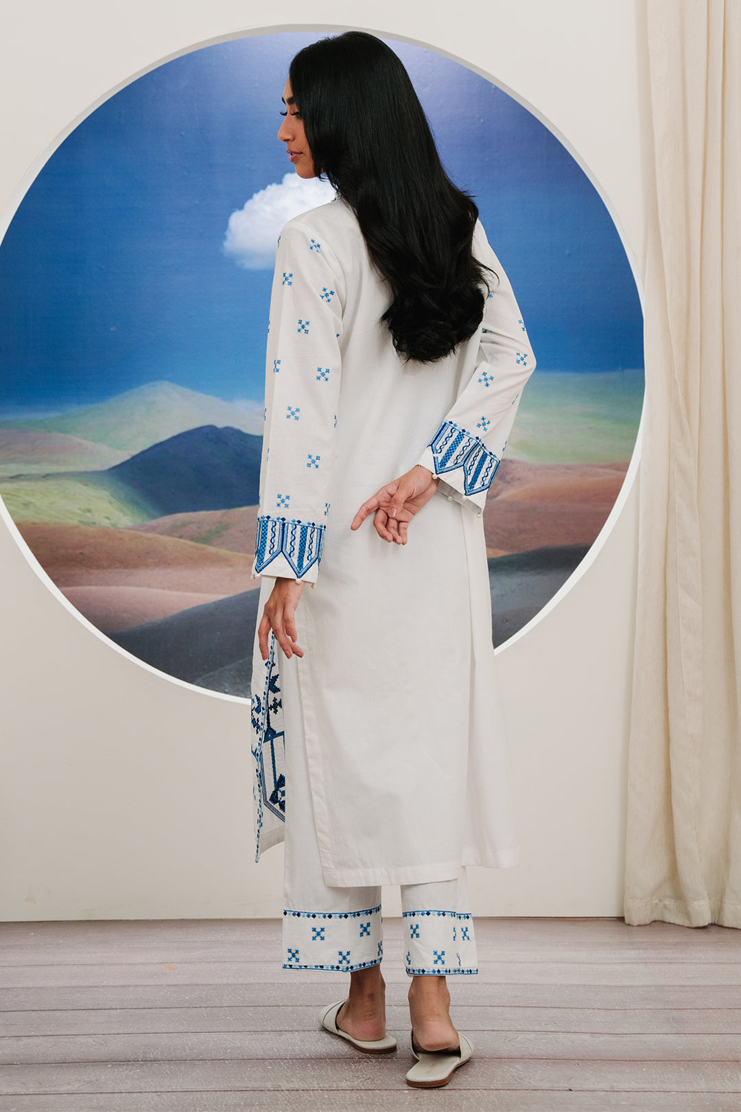 Zellbury | Summer Pret | Embroidered Kurta Trouser - 1984 -  Zellbury Women Signature Pret - Original Designer Dress - House of Maryam