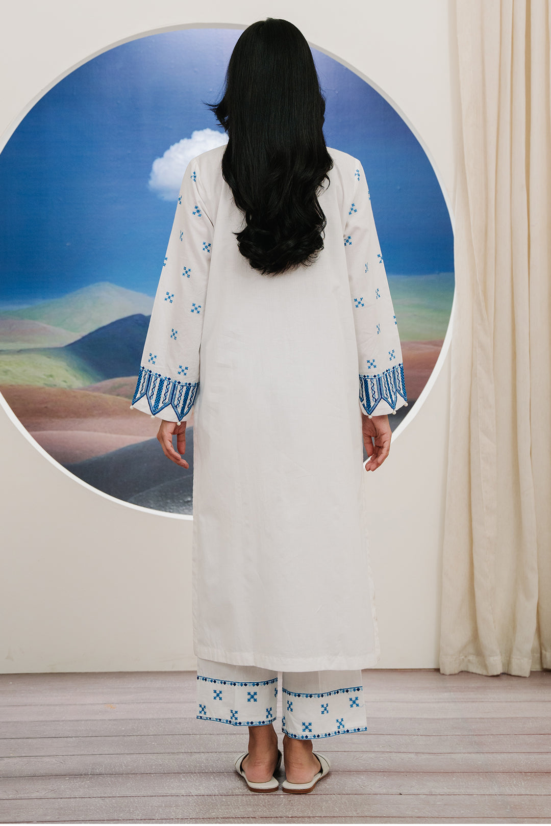 Zellbury | Summer Pret | Embroidered Kurta Trouser - 1984 -  Zellbury Women Signature Pret - Original Designer Dress - House of Maryam