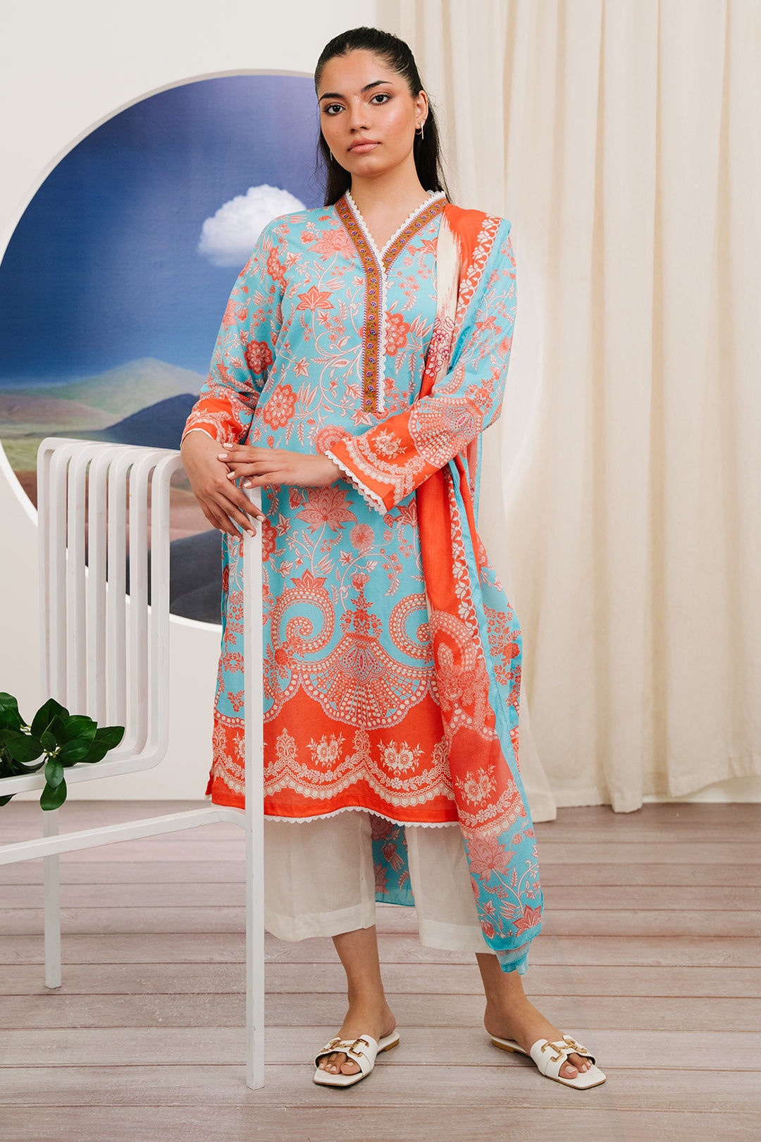 Zellbury | Summer Pret | Kurta Dupatta - 2060 -  Zellbury Women Essential Pret - Original Designer Dress - House of Maryam