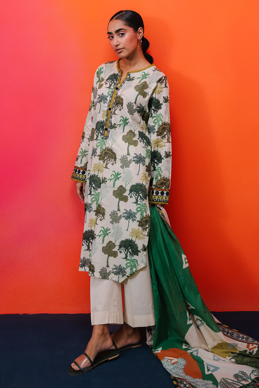 Zellbury | Summer Pret | Kurta Dupatta - 2062 -  Zellbury Women Essential Pret - Original Designer Dress - House of Maryam