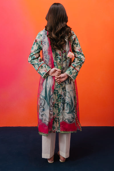 Zellbury | Summer Pret | Kurta Dupatta - 2064 -  Zellbury Women Essential Pret - Original Designer Dress - House of Maryam
